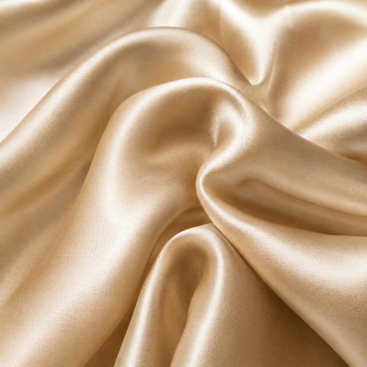 Glänzender Satin Stoff mit Lichtreflexen
